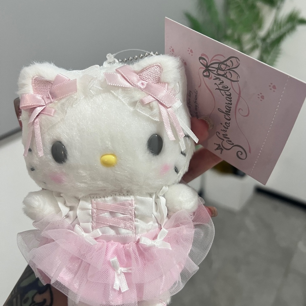 Sanrio Hello kitty White Cat Ballerina Design Plush Doll Mascot